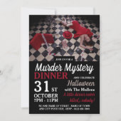 Moord Scene, Moord Mysterie Halloween diner Kaart (Voorkant)