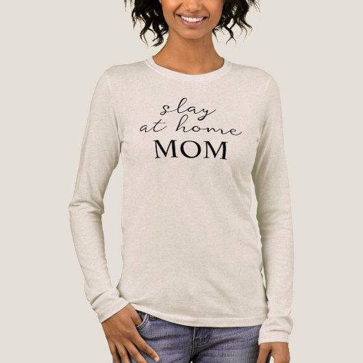 Moord thuis Moeder Lange Mouwen Shirt (Voorkant)