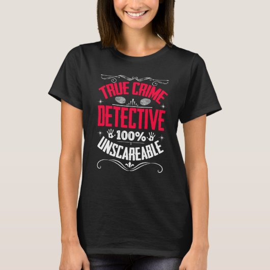 Moord toont echte misdaad detective Couch onderzoe T-shirt (Voorkant)
