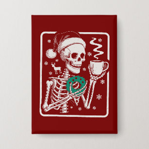 Moord toont vrienden horror T-shirt skelet Kerstmi Button
