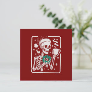 Moord toont vrienden horror T-shirt skelet Kerstmi Feestdagenkaart