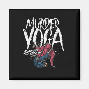Moord Yoga Grappig Braziliaans Jiu Jitsu Worstelen Magneet
