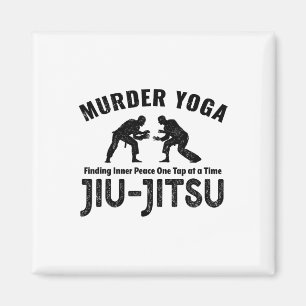 Moord Yoga Grappige Jiu-jitsu Innerlijke Vrede Gra Magneet