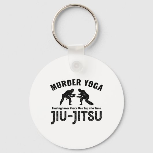 Moord Yoga Grappige Jiu-jitsu Innerlijke Vrede Gra Sleutelhanger (Voorkant)