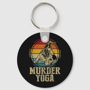 Moord Yoga Grappige Vintage Braziliaanse Jujitsu J Sleutelhanger