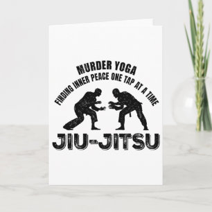 Moord Yoga Innerlijke Vrede Jiu-jitsu Grappige Gra Kaart