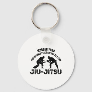 Moord Yoga Innerlijke Vrede Jiu-jitsu Grappige Gra Sleutelhanger