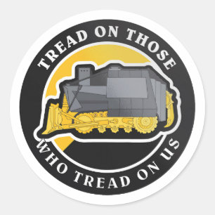 moorddadige bumper ronde sticker