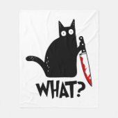 Moorddadige Kat Met Mes Fleece Deken (Voorkant)