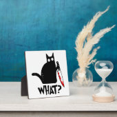 Moorddadige Kat Met Mes Fotoplaat (Insitu)