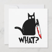 Moorddadige Kat Met Mes Kaart (Achterkant)