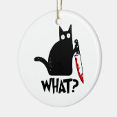 Moorddadige Kat Met Mes Keramisch Ornament (Links)