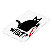Moorddadige Kat Met Mes Magneet (Linkerzijde)
