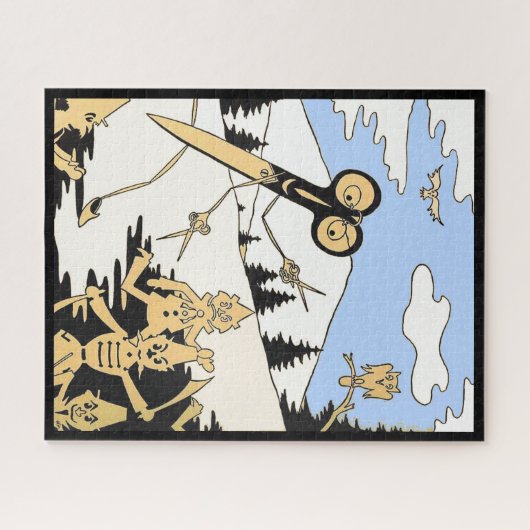 moorddadige schaar legpuzzel (Horizontaal)