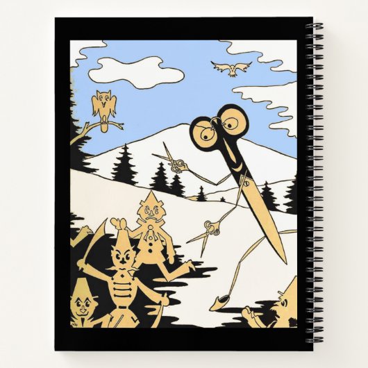 moorddadige schaar notitieboek (Achterkant)