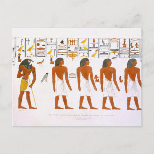 Moorden van de Tombs van de Koningen bij Thebes, s Briefkaart