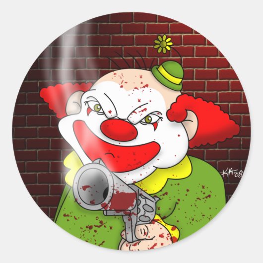 Moordenaar Clown Stickers (Voorkant)