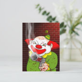 Moordenaar Clownansichtkaart Briefkaart (Staand voorkant)
