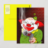 Moordenaar Clownansichtkaart Briefkaart (Voorkant / Achterkant)