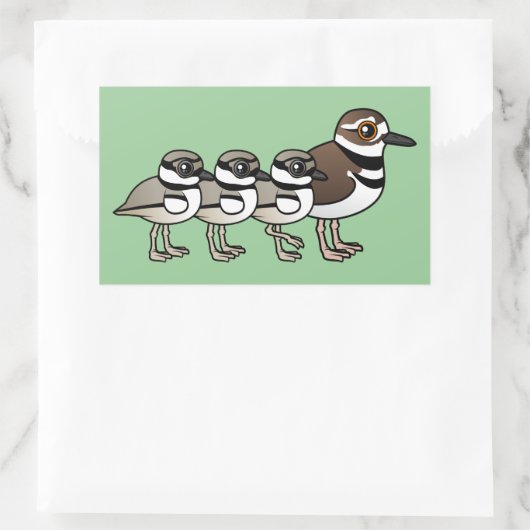 Moordenaar & drie kuikens rechthoekige sticker (Tas)