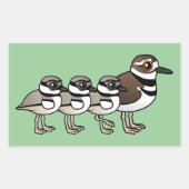 Moordenaar & drie kuikens rechthoekige sticker (Voorkant)