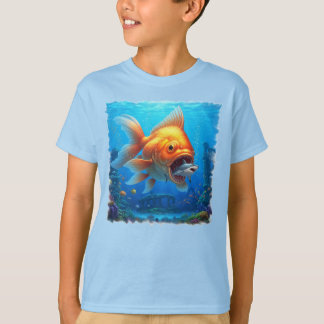 Moordenaar Grote Witte Goudvis die een haai eet! T-shirt