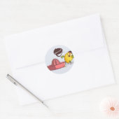 Moordenaar! Ronde Sticker (Envelop)