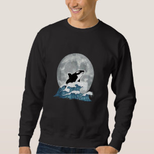 Moordenaar Walvis Oceaan Dier Golven Volle Maan Trui