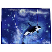Moordenaarwalvis Cadeautas Blauw Volle Maan (Achterkant)