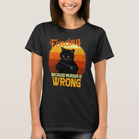 moordkat met schermen t-shirt (Voorkant)
