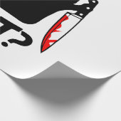 Moordkattenkat met mes cadeaupapier (Hoek)