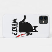 Moordkattenkat met mes Case-Mate iPhone case (Achterkant (horizontaal))