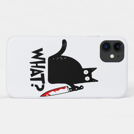 Moordkattenkat met mes Case-Mate iPhone case (Achterkant (horizontaal))