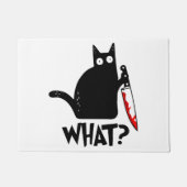 Moordkattenkat met mes deurmat (Voorkant)