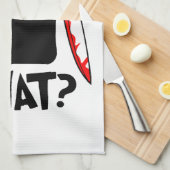 Moordkattenkat met mes theedoek (Quarter Fold)