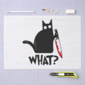 Moordkattenkat met mes tissuepapier (Craft)