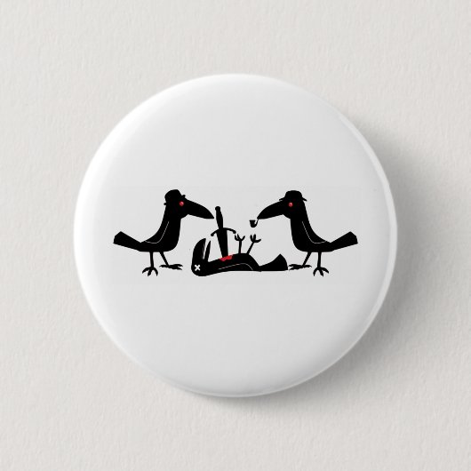 moordkraaien ronde button 5,7 cm (Voorkant)