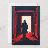 moordmysterie detective dinerparty kaart (Achterkant)