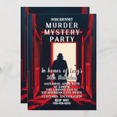 moordmysterie detective dinerparty kaart (Voorkant / Achterkant)