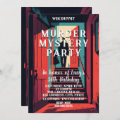 moordmysterie detective dinerparty kaart (Voorkant / Achterkant)