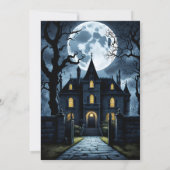 moordmysterie detective koude zaak feest kaart (Achterkant)