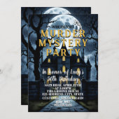 moordmysterie detective koude zaak feest kaart (Voorkant / Achterkant)