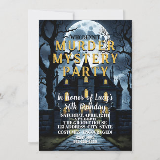 moordmysterie detective koude zaak feestje kaart