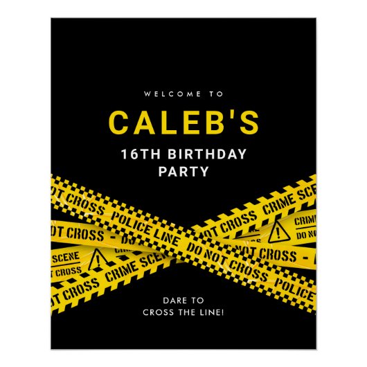 Moordmysterie feest welkomstbord perfect poster (Voorkant)