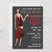  moordmysterie Halloween Cocktail Party Kaart (Voorkant)