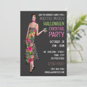  moordmysterie Halloween Cocktail Party Kaart (Staand voorkant)