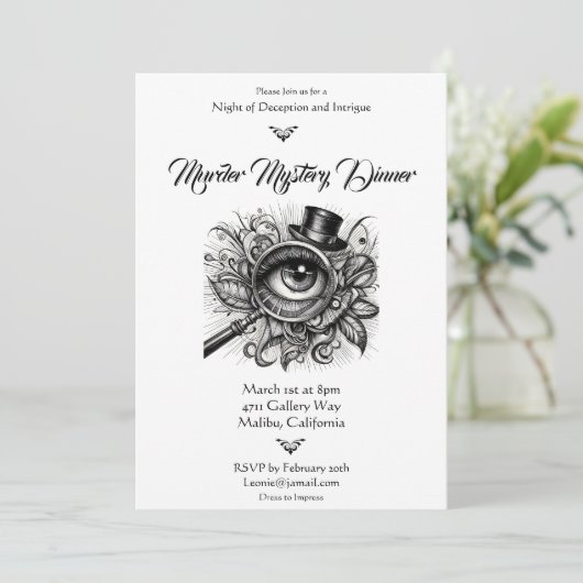  moordmysterie kaart (Staand voorkant)