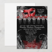 moordmysterie-maskerade kaart (Voorkant / Achterkant)