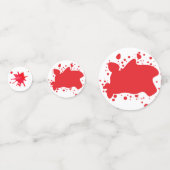 Moordmysterie verjaardag dinerfeest bloederig confetti (Voorkanten)