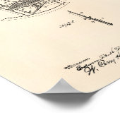 Moordstoel 1900 oude kunstpoep voor octrooien poster (Hoek)